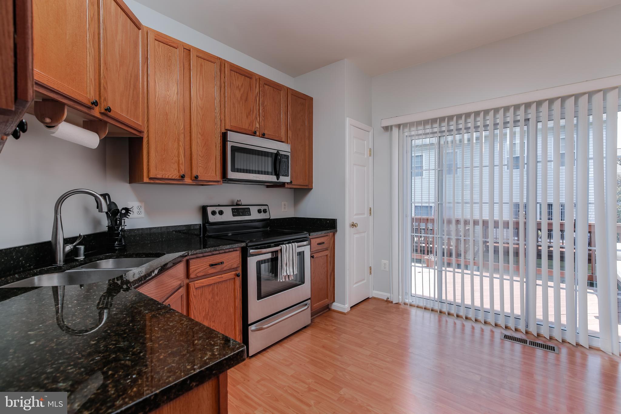 Kitchen with access to deck