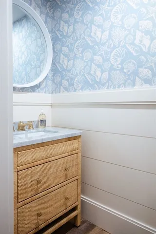 a living room with a table and a window