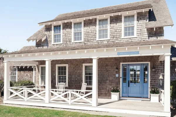 front view of a brick building