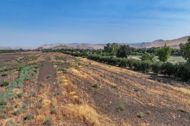 a view of a lake with mountains in the background
