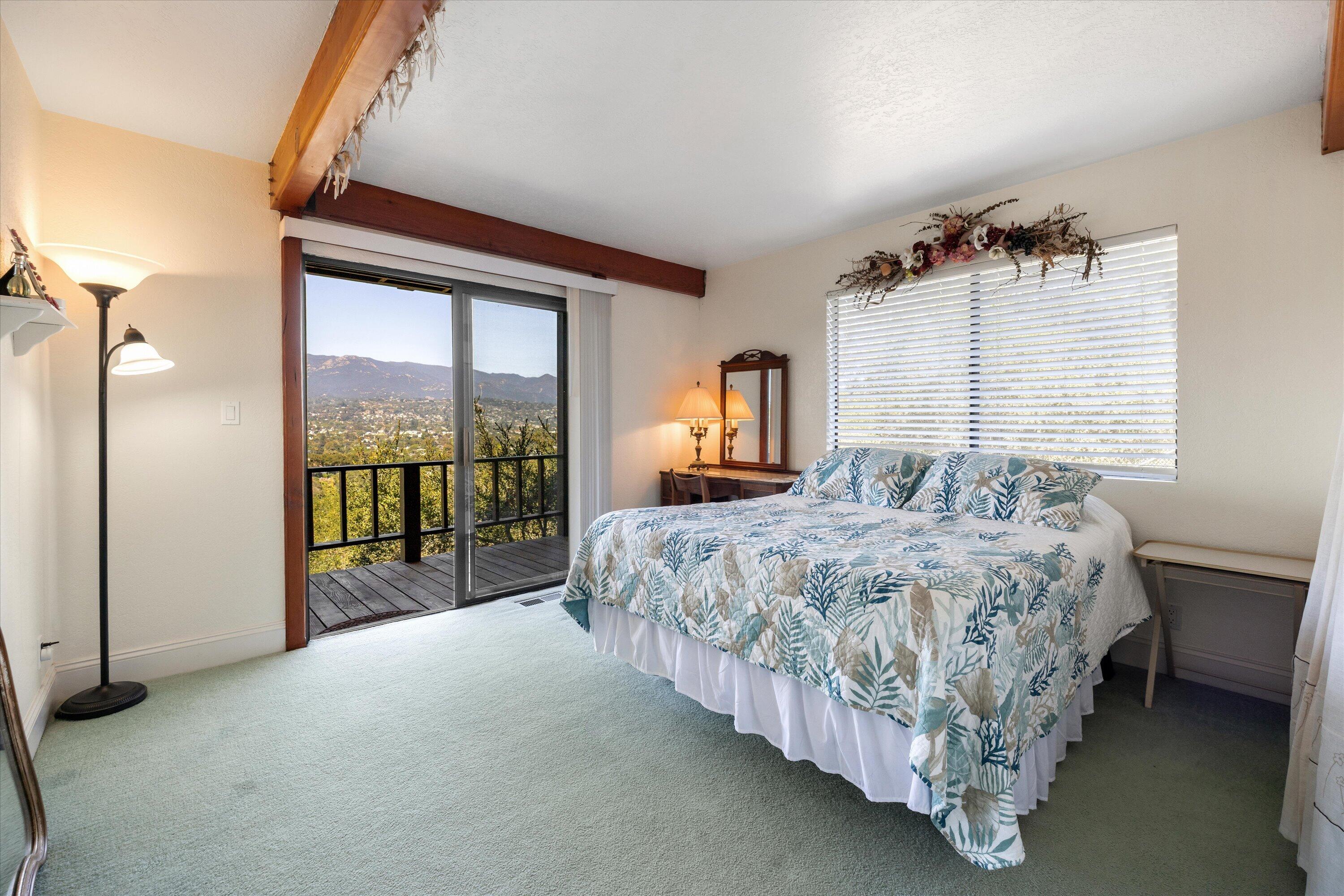 1401 La Cima Road Santa Barbara, CA 93101 - Photo 27 of 56 2nd Bedroom - Mountain View Deck