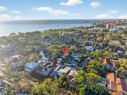 an aerial view of multiple house