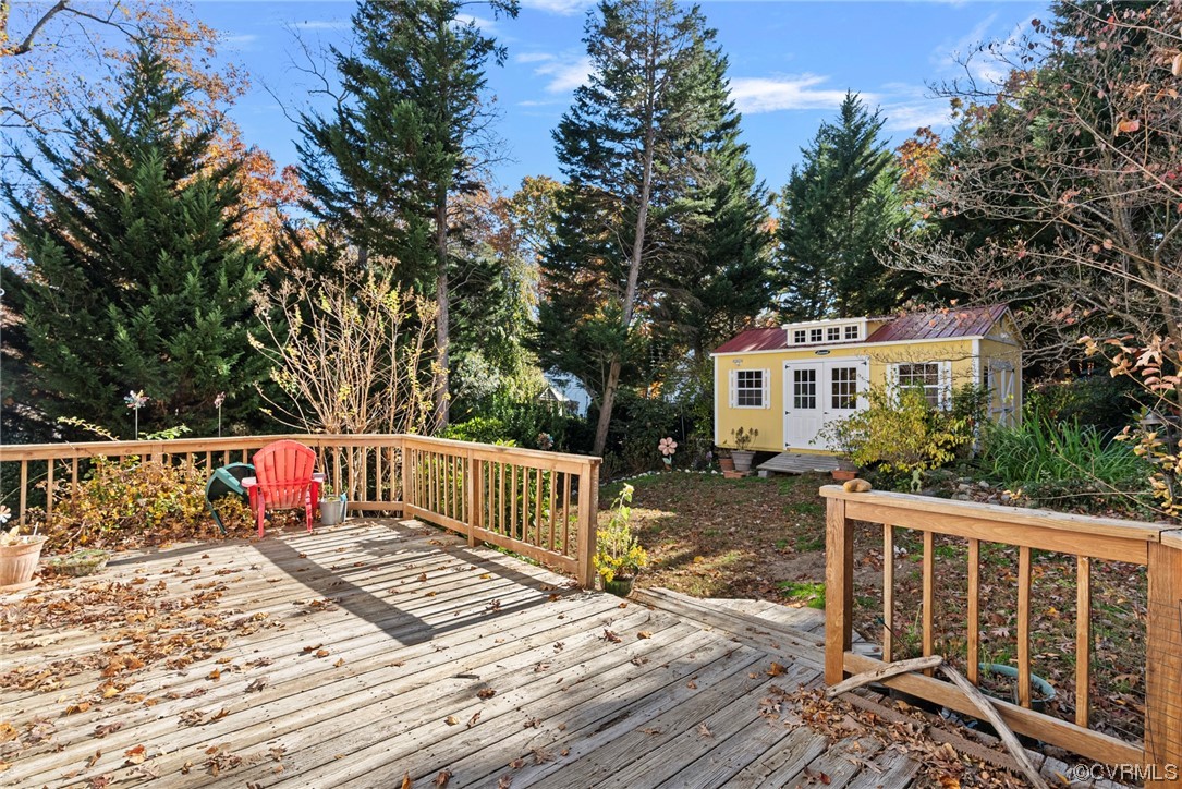 3319 Ludgate Road Chester, VA 23831 - Photo 32 of 47 a view of wooden deck and a yard