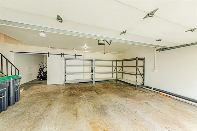 a view of a garage