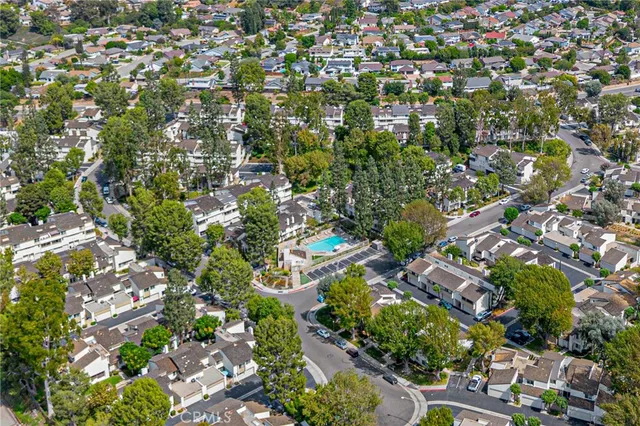 an aerial view of a building