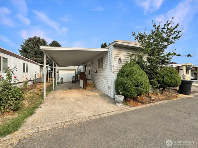 a view of a house with a patio