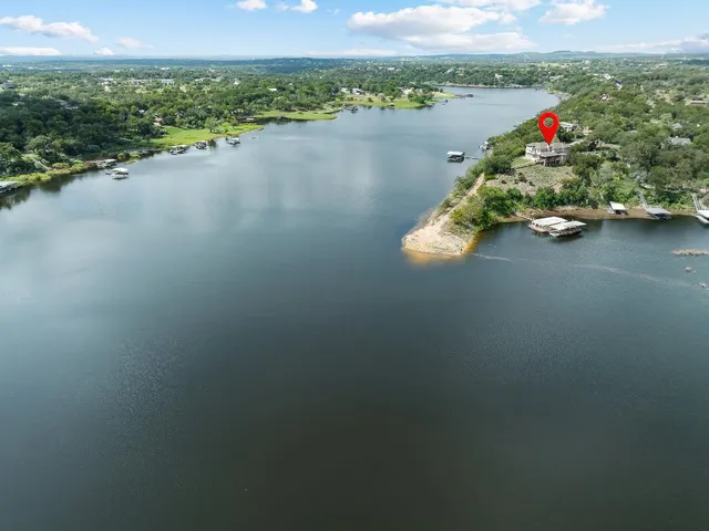 a view of a lake with a mountain in the back