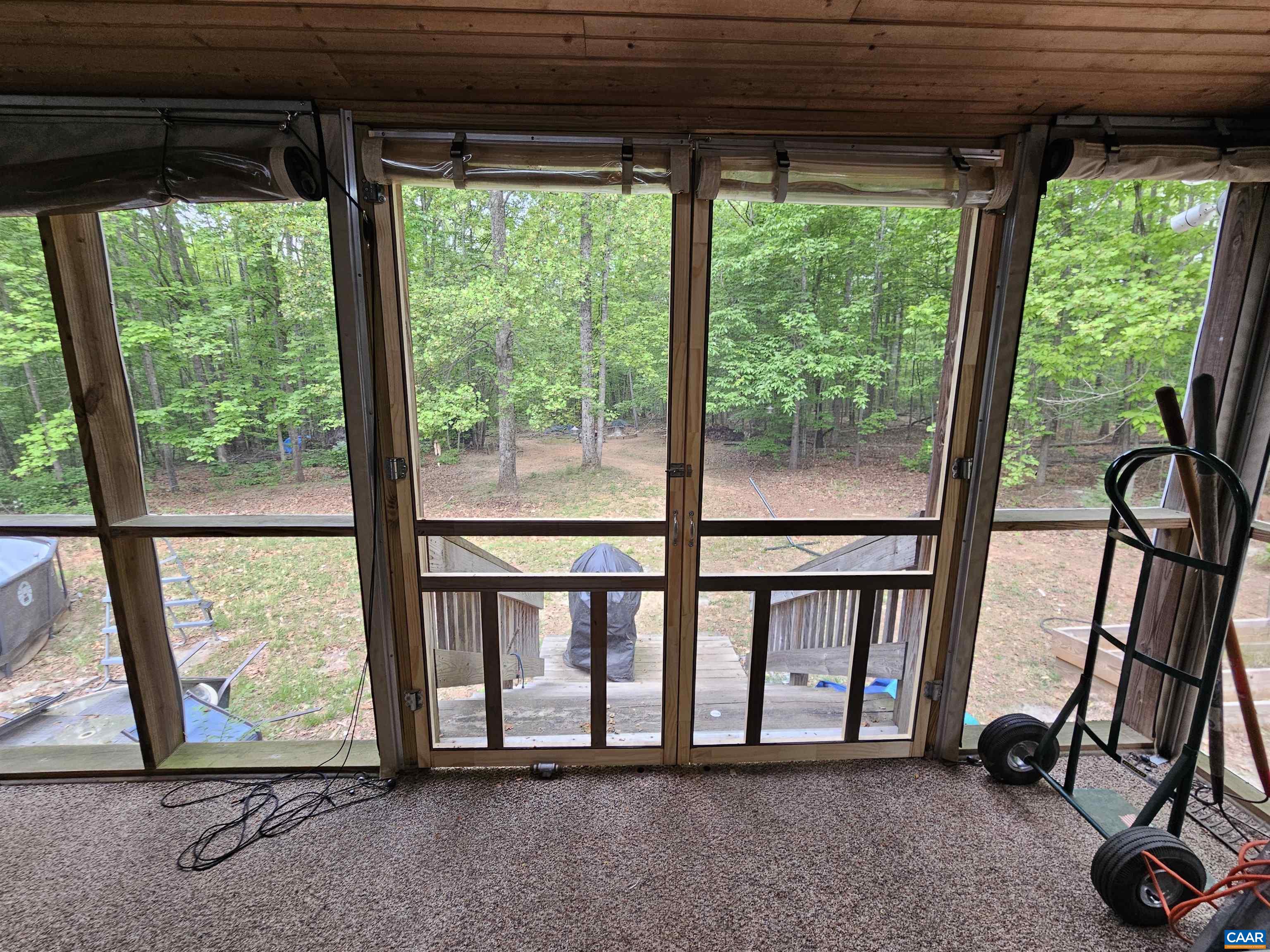 981 Scotts Bottom Road Dillwyn, VA 23936 - Photo 28 of 62 a view of a room with gym equipment and a large window