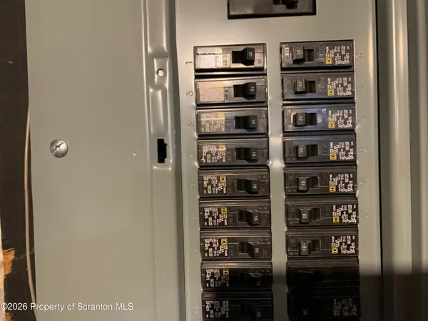 a close up of a door