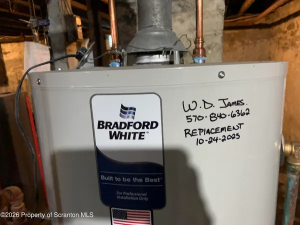 a view of water heater room