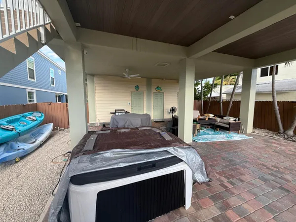 a view of deck with a floor and fence