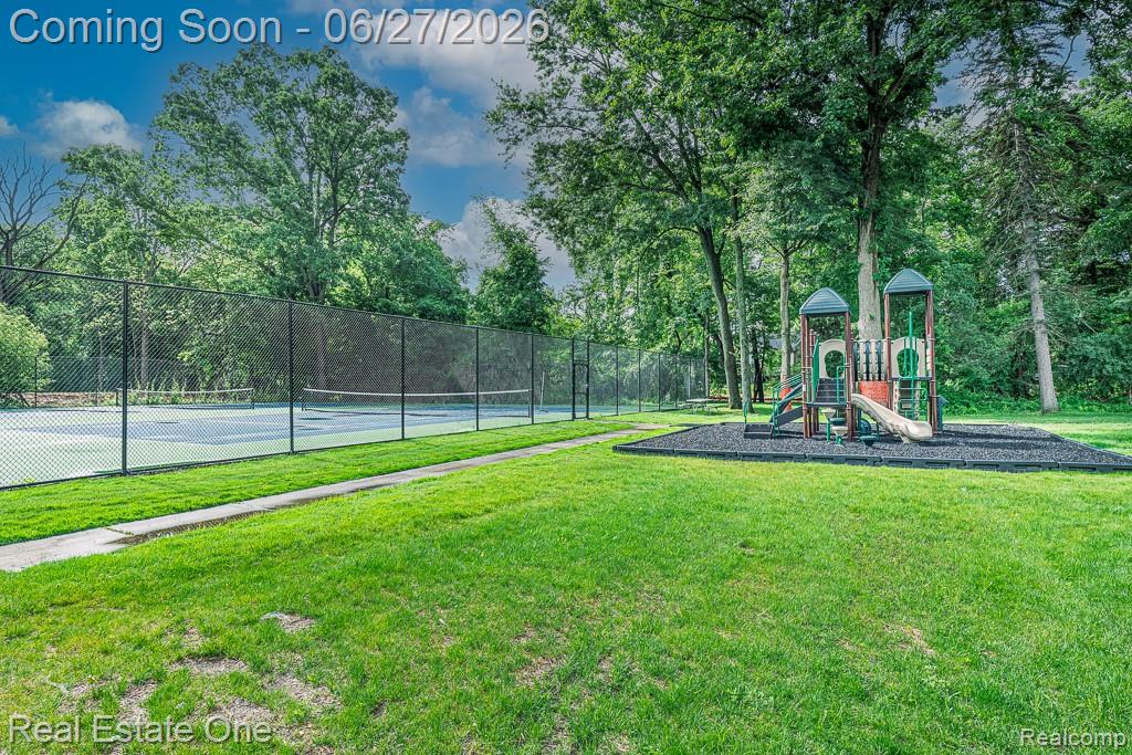1222 Kings Cove Court, Unit 244 Rochester, MI 48306 - Photo 35 of 44 Tennis/Pickleball Court & Children's NEW Play Structure