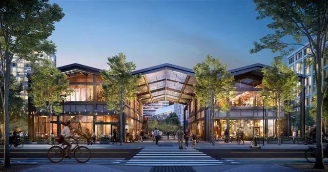 a view of a building with street