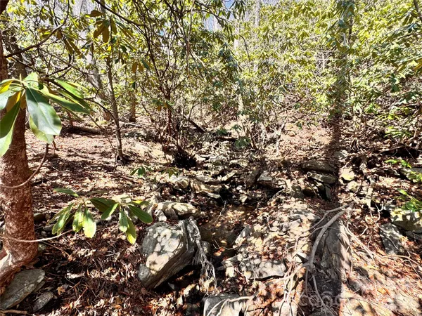 a view of water covered with snow in between of the house