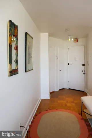 a view of a bedroom with closet area