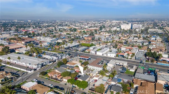 an aerial view of a city