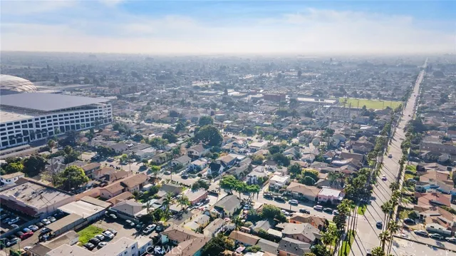 an aerial view of multiple house