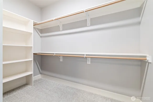 a close view of closet