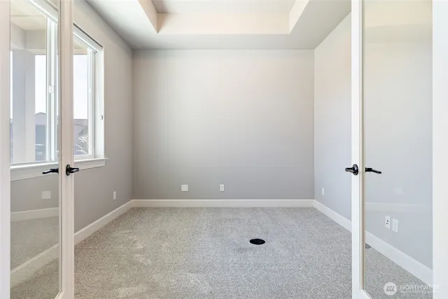 an empty room with a window