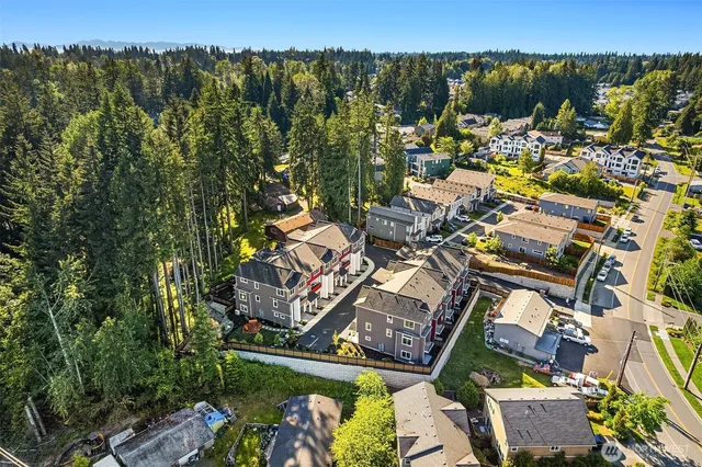 an aerial view of multiple house