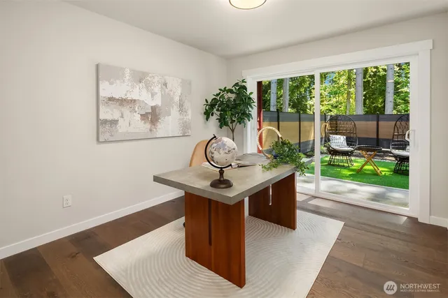 a room with furniture and a window