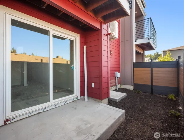 a view of a backyard of a house