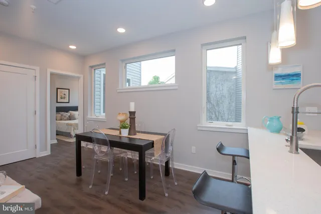 a workspace with furniture and window