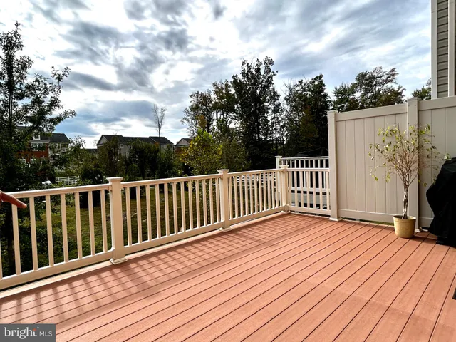 a view of a wooden deck