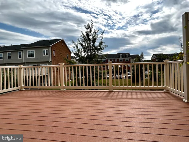 a view of wooden balcony
