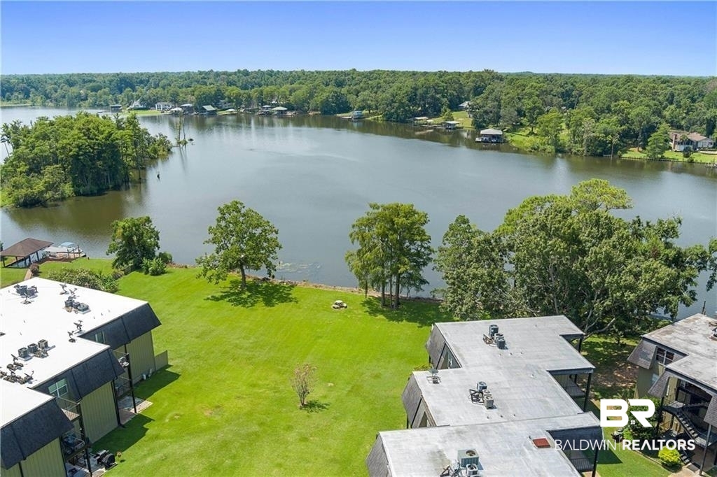 239 Riverbend Drive, Unit 239 Mobile, AL 36605 - Photo 19 of 26 Drone / aerial view featuring a water view