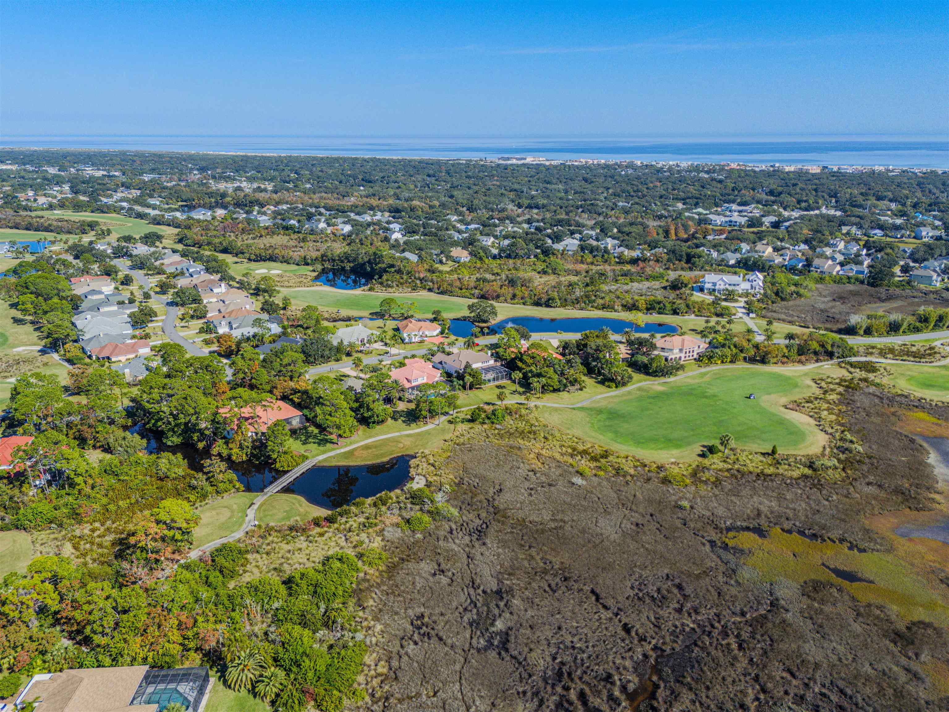 207 Marshside Drive St. Augustine, FL 32080 - Photo 72 of 87 an aerial view of a houses with a yard