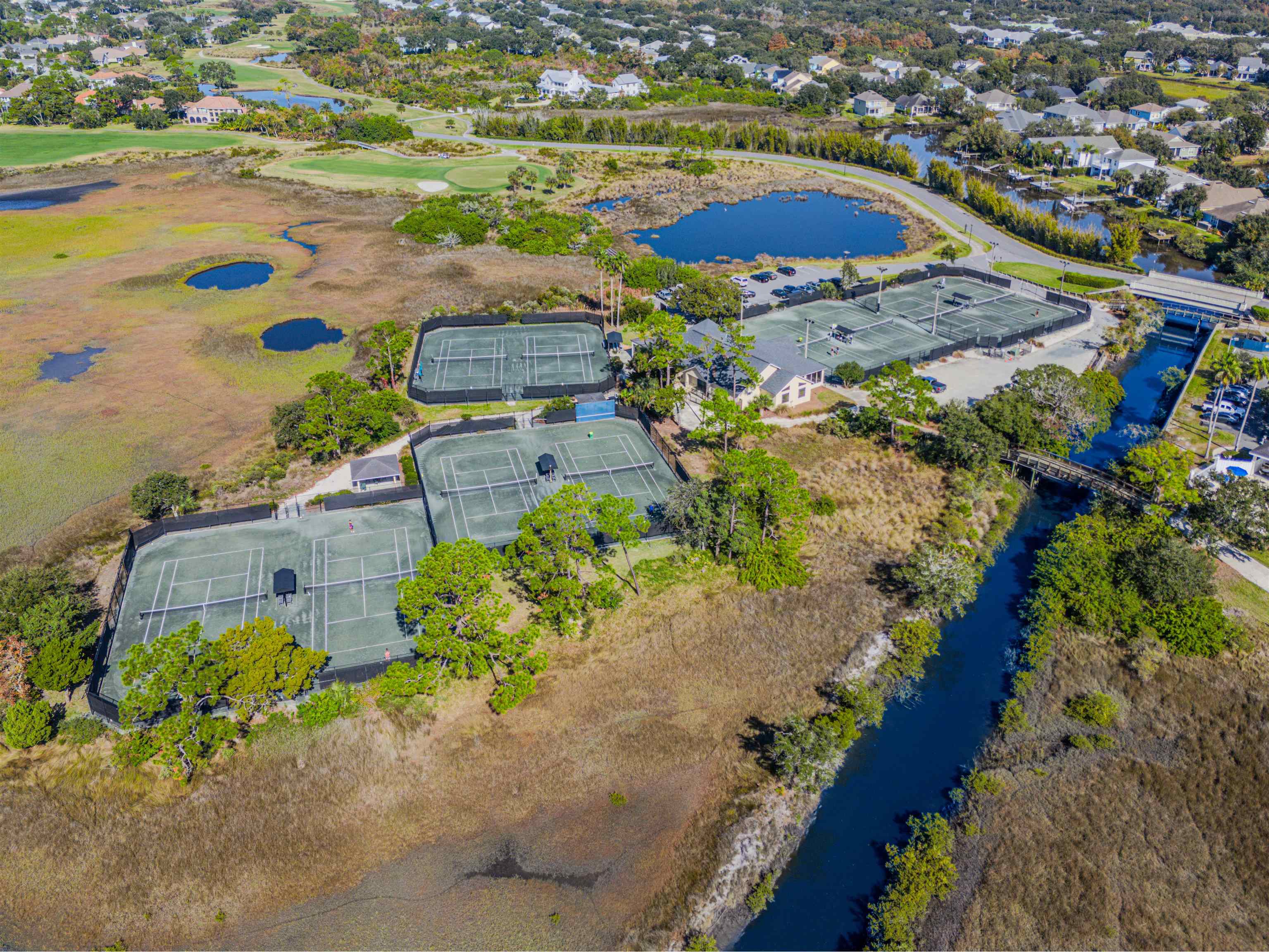 207 Marshside Drive St. Augustine, FL 32080 - Photo 80 of 87 an aerial view of a house with a swimming pool