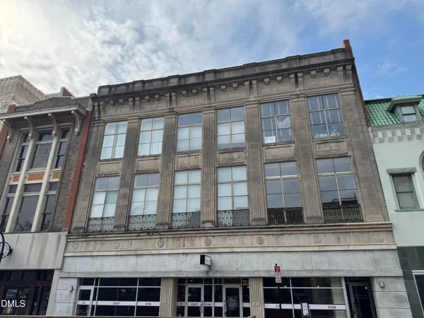 a front view of a building