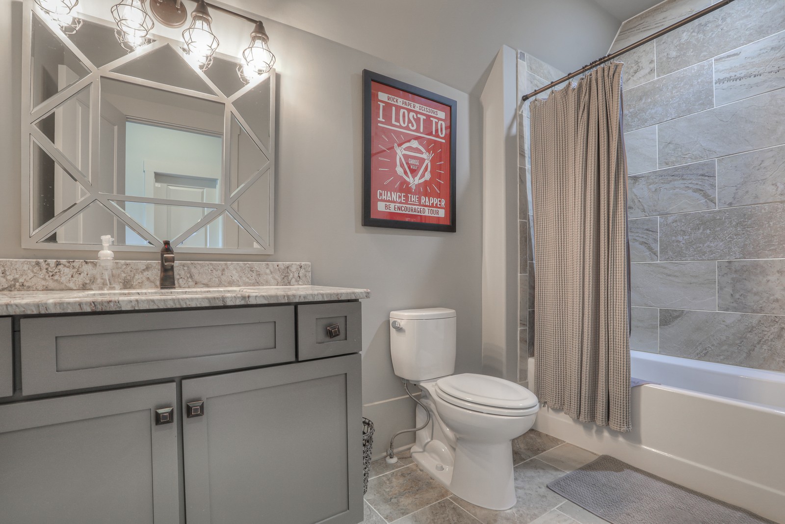 4554 Peytonsville Road Franklin, TN 37064 - Photo 20 of 29 a bathroom with a granite countertop toilet sink and mirror