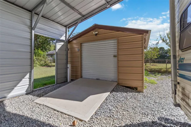 a backyard of a house