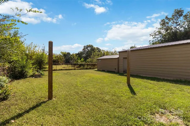 a view of a city with green space