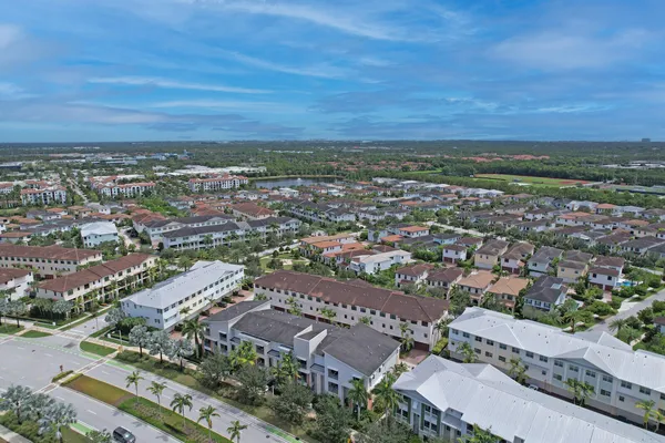 an aerial view of a city