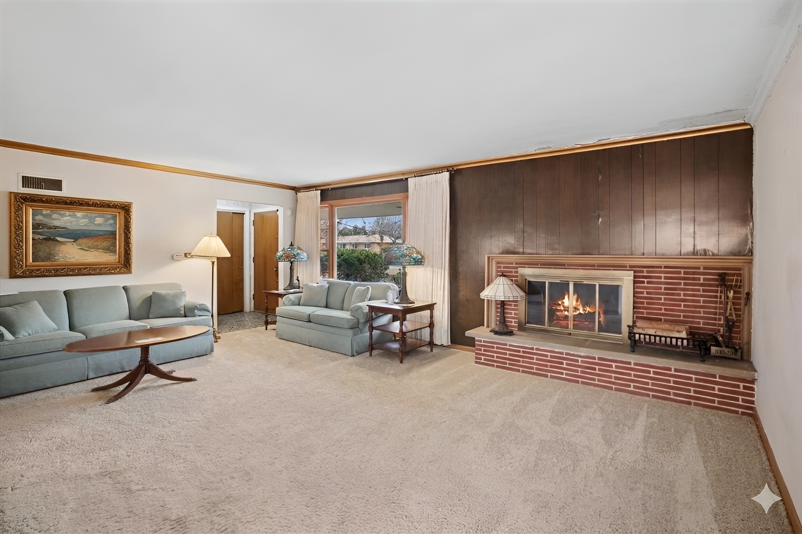 207 Town Acres Lane Roselle, IL 60172 - Photo 5 of 27 a living room with furniture and a fireplace