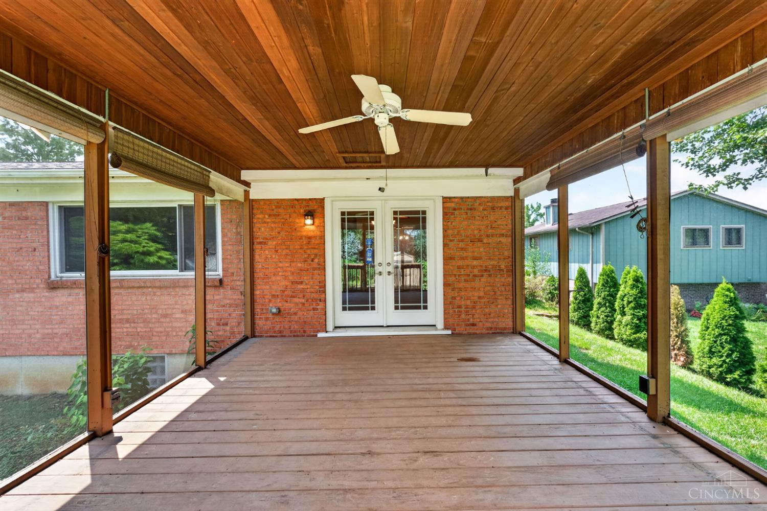2086 Resor Road Fairfield, OH 45014 - Photo 19 of 42 Reverse view of the screened porch shows its generous dimensions and convenient connection to the family room.