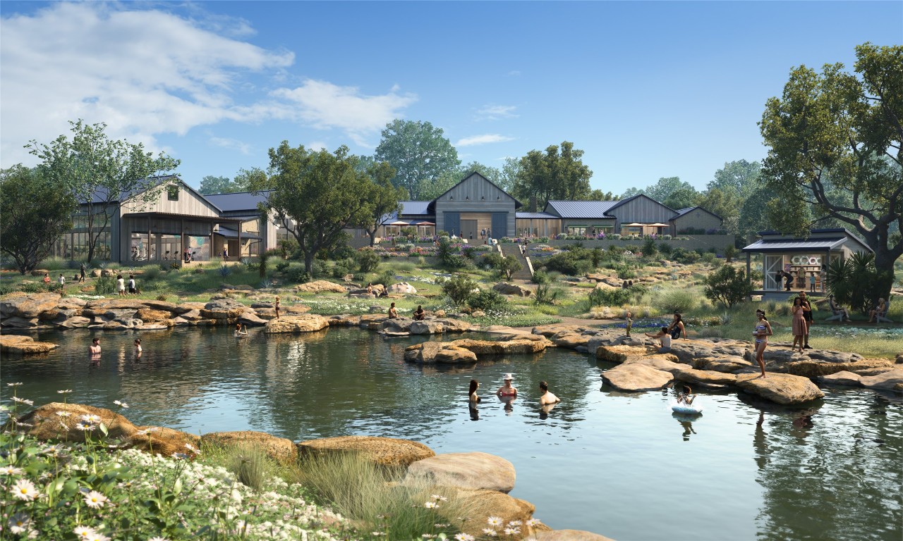 _ Pleasant Knoll Drive Road Spicewood, TX 78669 - Photo 15 of 23 a view of a lake with a table and chairs