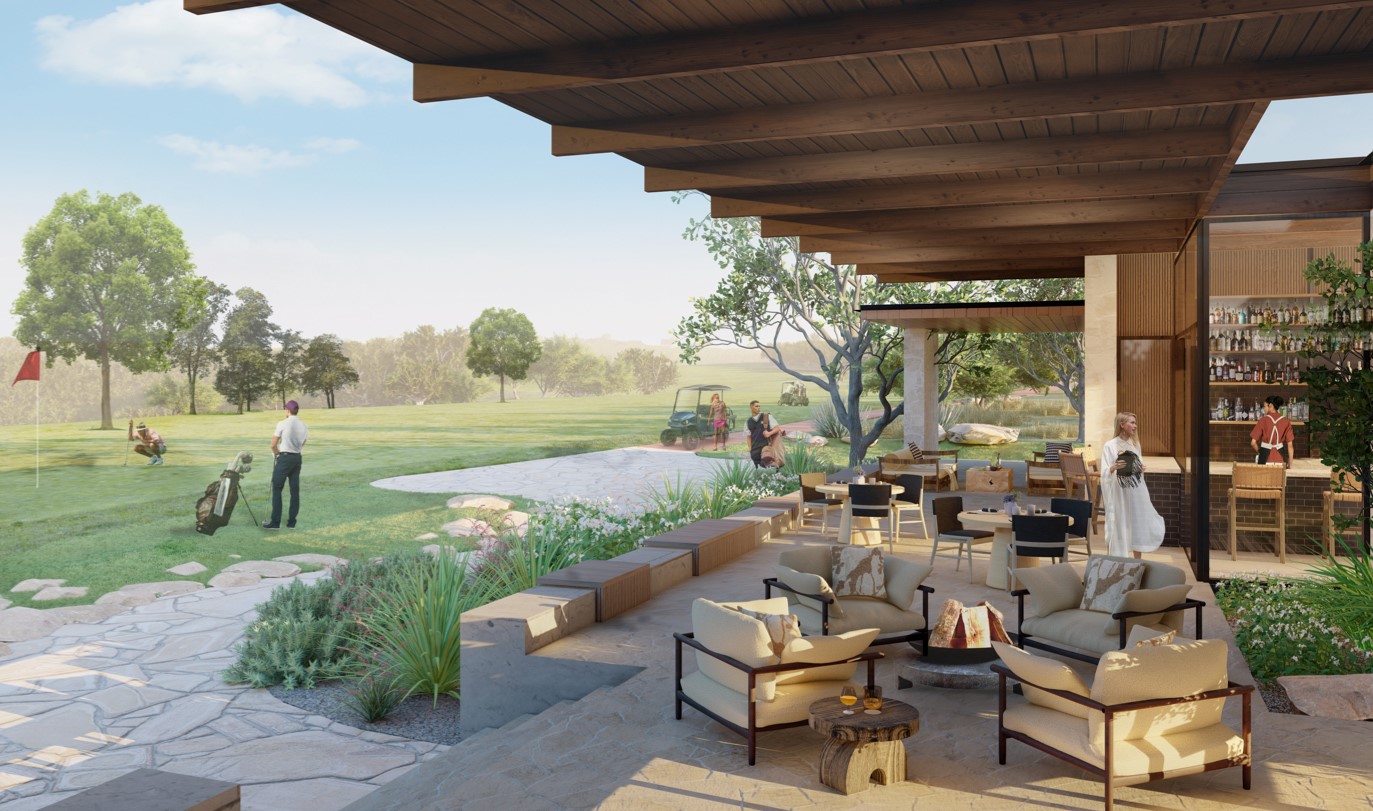 _ Pleasant Knoll Drive Road Spicewood, TX 78669 - Photo 8 of 23 a patio with yard table and chairs