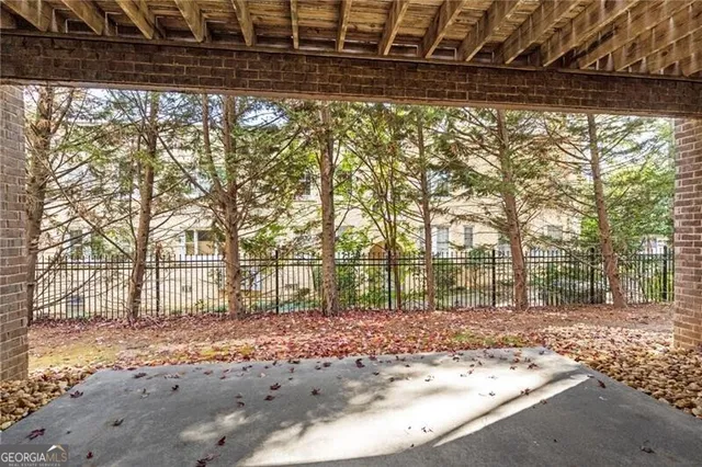 a backyard of a house