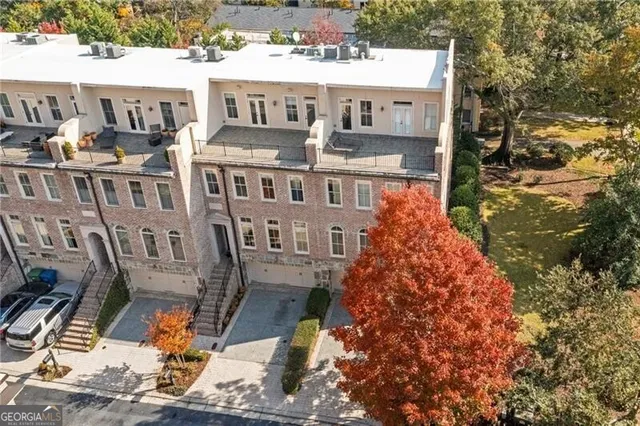 a view of a city with tall buildings