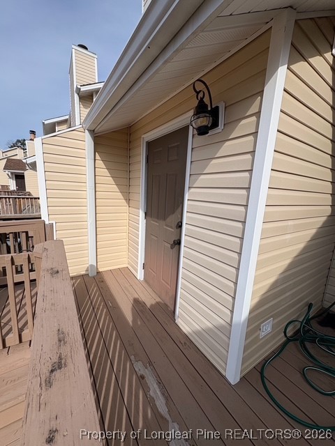 492 Lands End Road Fayetteville, NC 28314 - Photo 36 of 39 a view of balcony with wooden floor