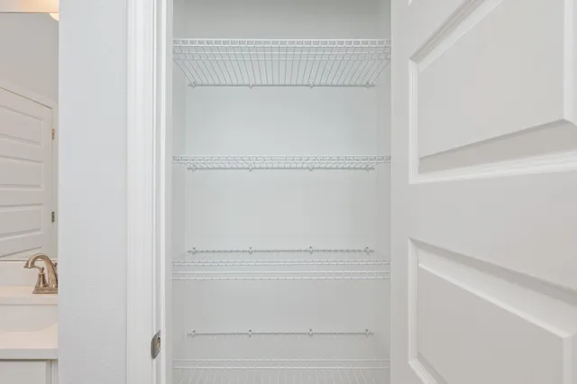 a close view of closet