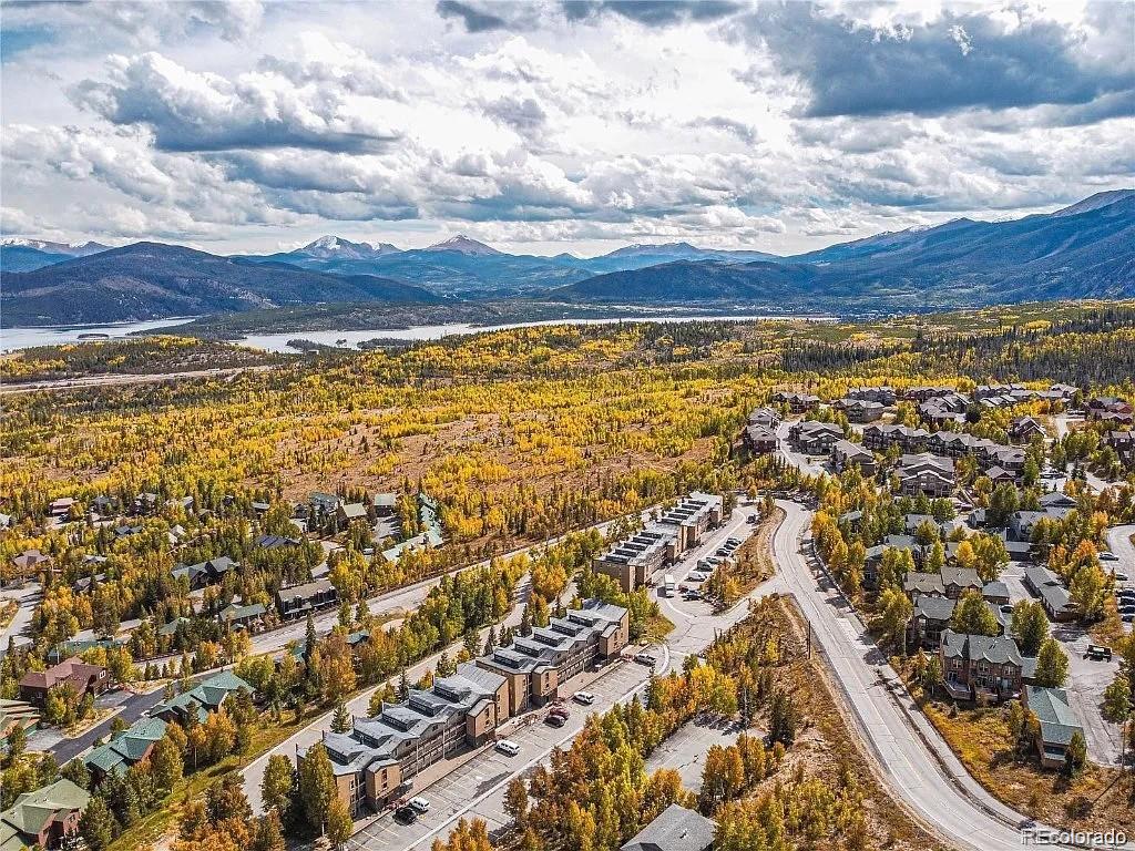 7222 Ryan Gulch Road, Unit 202 Silverthorne, CO 80498 - Photo 33 of 36 an aerial view of residential houses with outdoor space