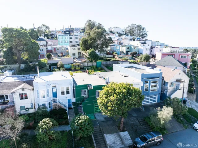 a view of a city that has tall buildings