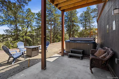 a view of outdoor space with seating area