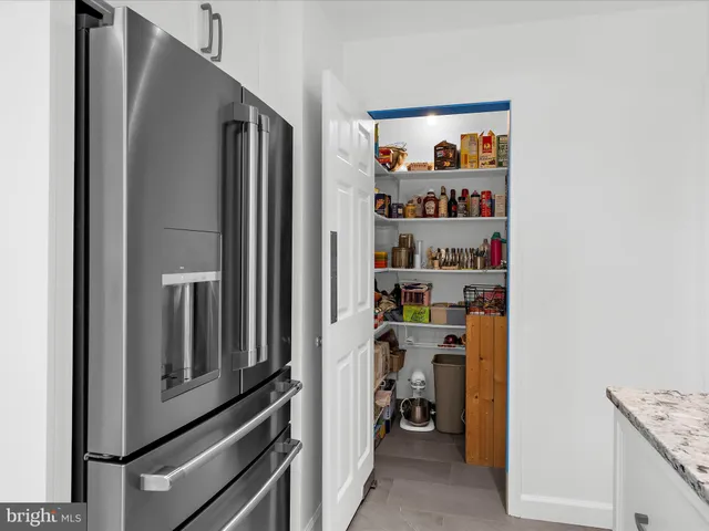 a view of work space with closet