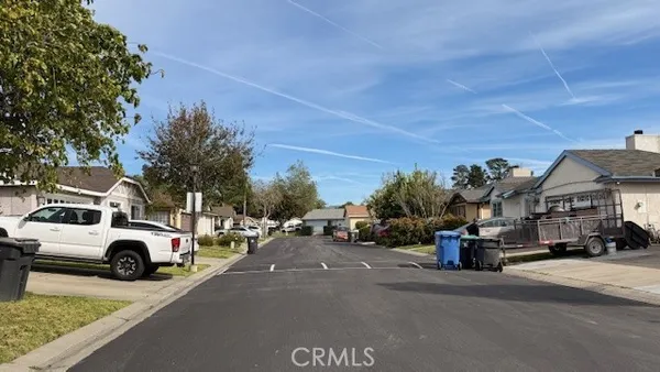 a car parked in front of a house